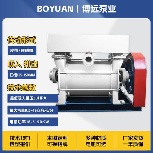 博远泵业水环真空泵2BE202/20/252/25上置汽水分离器负压液环泵 - 图2