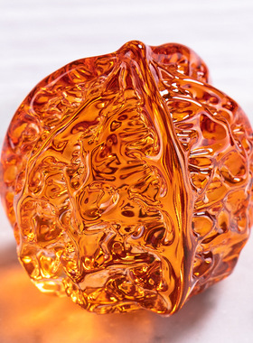 水晶核桃核桃摆件玻璃装饰摆件