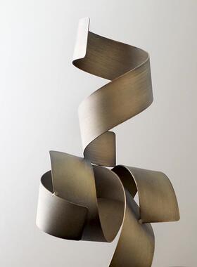 现代轻奢家居玄关铁艺抽象摆件美式ins风室内软装售楼处摆件