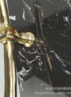 样板房酒店软装托盘 大理石铜托盘 茶几收纳托盘 轻奢装饰摆件