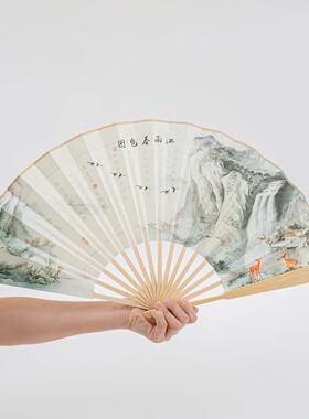 五台山新中式夏日清凉折叠扇子