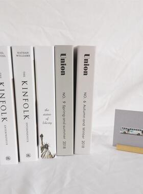 ins风现代彷真假书道具 办公室样板房客厅家居饰品杂志风拍照摆件