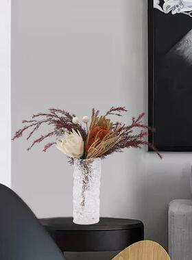 高装仿真花艺套装摆件玻璃钢花瓶现049代酒客厅餐桌店售楼处端软