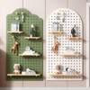Solid wood hole board custom wall storage rack wooden wall hanging wall bookshelf partition storage shelf hanging board wall