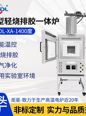 小型实验电炉箱式炉脱蜡脱脂炉轻烧排胶一体炉尾气净化装置定制