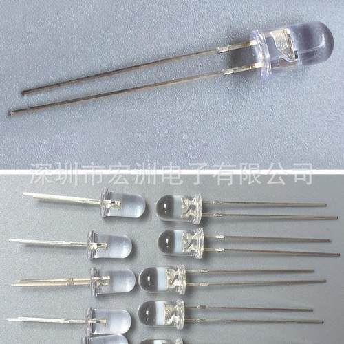 F5圆头无边七彩慢闪led发光二极管 5MM自动RGB慢闪 闪慢灯泡 - 图1