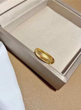 情侣原创设计古法素圈戒指