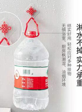 红色挂钩喜庆福字承重免打孔客厅黏钩结婚中国结承重墙壁挂件装饰