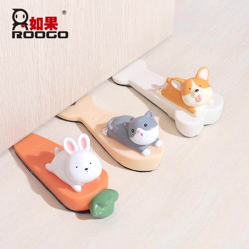 如果卡通创意门阻顶门防撞动物门碰客厅儿童安全门档门塞 - 图0