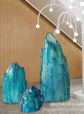 透明树脂景观院石雕塑酒店售装楼处别头墅庭水池大型落地软饰12摆