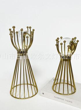 轻奢风现代摆件欧式玄关电视柜客厅摆设创意金属工艺品家居装饰品