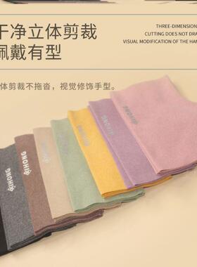 儿童发热手套女冬季德绒半指手套发热绒骑行保暖露指小学生写字
