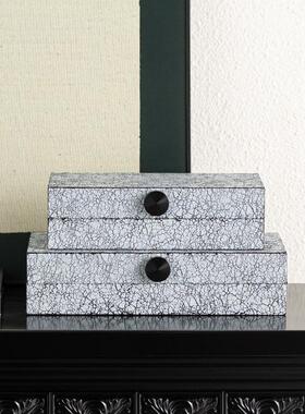 高级感办公室收纳盒子摆件装饰品首饰盒软装意式轻奢配饰