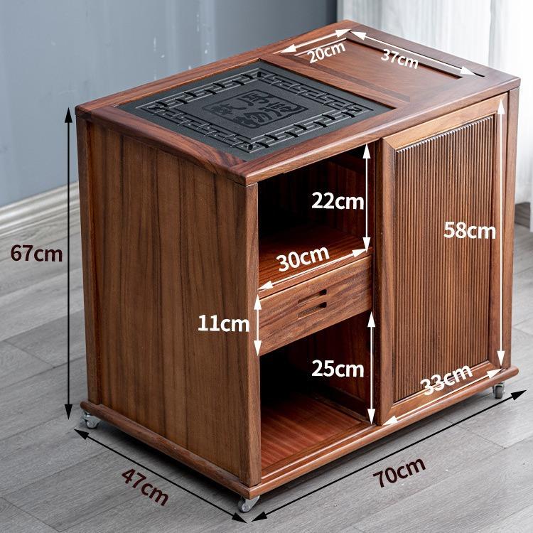 移动小茶台烧水壶一体家用茶桌客厅带轮茶几功夫泡茶水柜阳台边几 - 图2