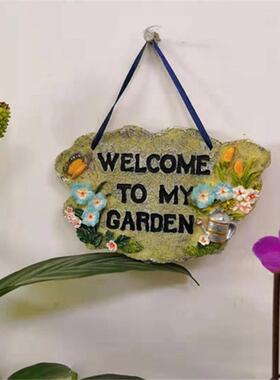 意花园装m挂牌 幼儿园户外园林庭院假山欢迎光临w创el饰coe223挂