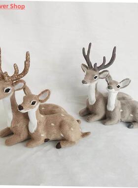 Artificial Lying Christmas Simulation Sika Deer Reindeer Fai