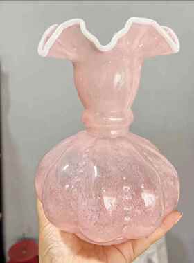 新品中古风芬顿风法式南瓜珠花瓶插花器纯手工琉璃摆件插花器摆件