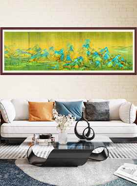 万里山壁画中国风格不干胶山水墙面贴纸中国风格十大名画客厅床头