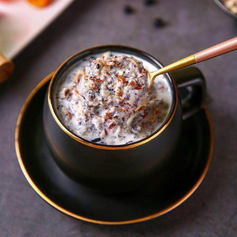 五黑谷物燕麦片杂粮芝麻黑麦混合懒人速食营养早餐代餐饱腹独立包,淘宝优惠券,粉丝福利购,淘宝优惠卷