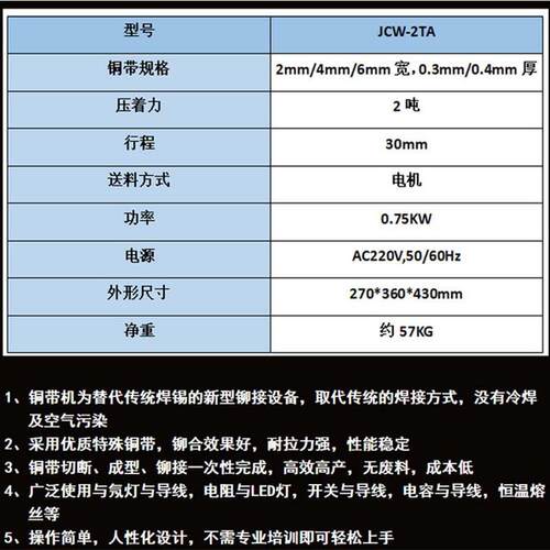 新款2TA静音铜带机电机送料铜带机线扣压接机压线铆接机 - 图1