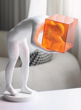 简约思想囚笼人物抽象摆件样板房售楼处客厅家居桌面艺术软装饰品