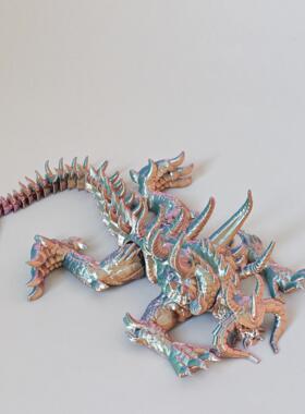 打印破坏模型炎魔怪兽3D模型摆件