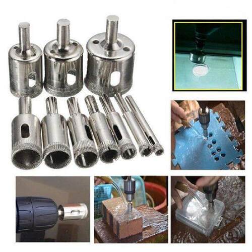 10 Pcs Tile Marble Glass Ceramic Hole Saw Drilling Bits - 图2
