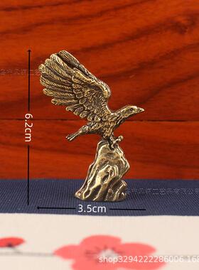 新款直销纯黄铜创意雄鹰仿真老鹰展翅摆件书房客厅卧室办公桌面立