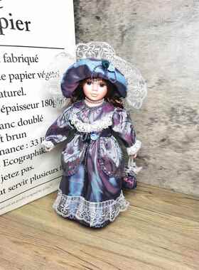 正品30厘米陶瓷娃娃礼女品出口欧美办公家居件少创意礼摆品摄影室