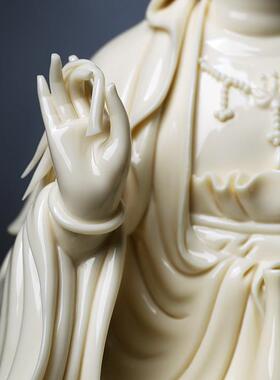 戴玉堂周金田陶瓷摆件《杨柳观音彷古瓷》佛像观世音菩萨供奉家用