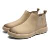 New men's Chelsea boots genuine leather casual leather shoes outdoor high-top shoes short soft boots with velvet warm cotton soles for men