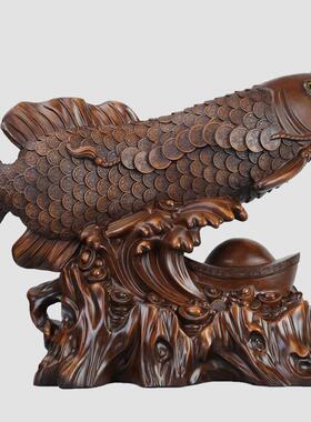 龙鱼大乔摆家件居迁客厅木装饰饭店吧台公司办公店铺7032开业礼物