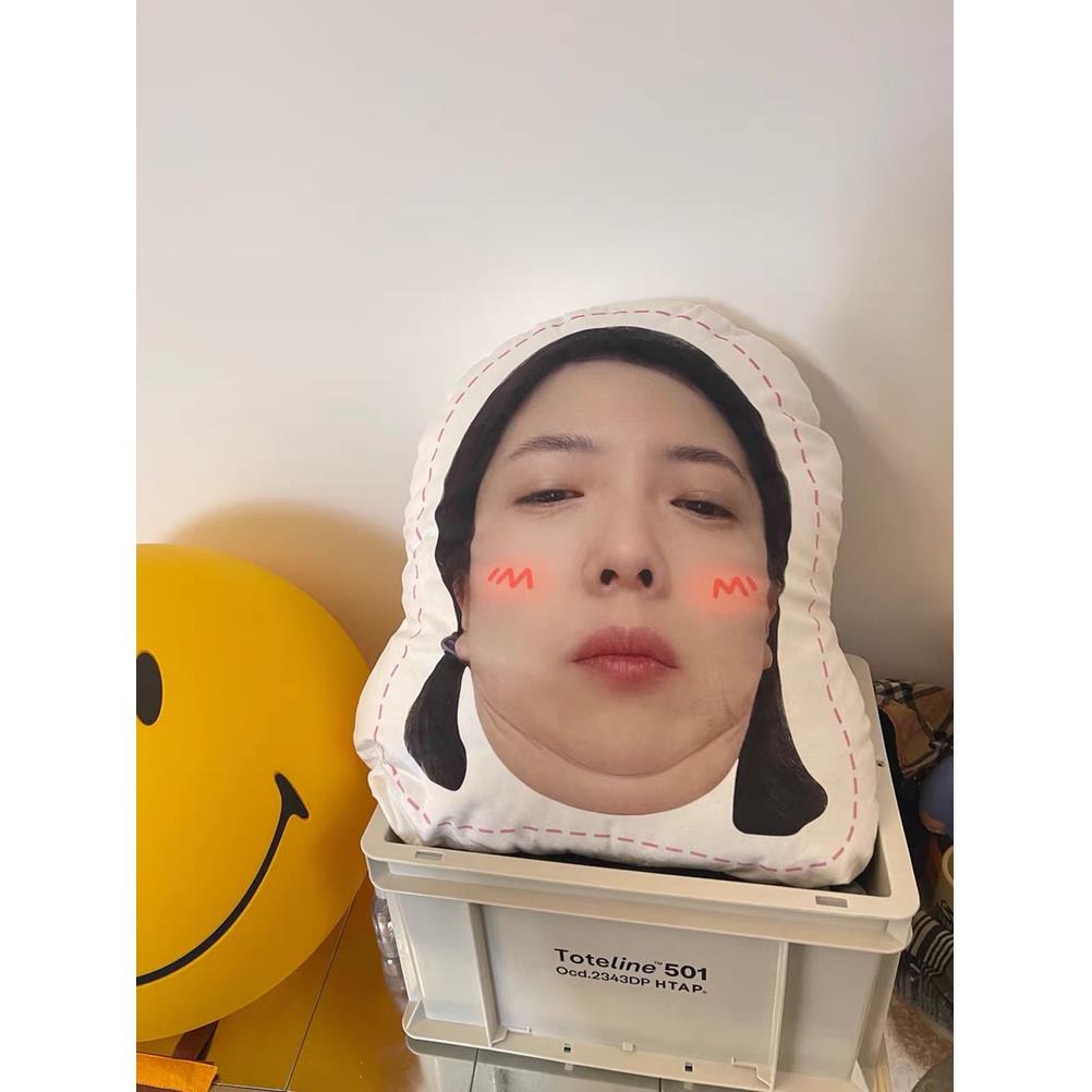 高档定i制s风大n头照片可爱脑头部抱枕娃娃抠图定做家居礼袋物送 - 图0