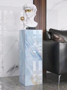 岩板底座摆件别墅大平层玄关客厅转角样板间书房装饰抽象艺术花架