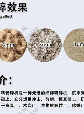 小型粉碎设备生产线秸秆稻壳玉米芯碎屑机木片边角料竹子粉碎机