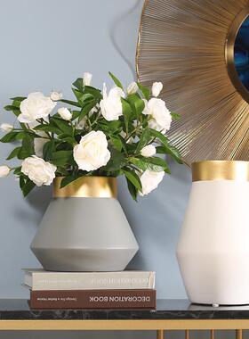 家居饰品轻奢陶瓷花瓶现代简约插花器创意客厅花瓶摆件玄关装饰品