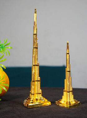 新款直销迪拜旅游纪念品金属合金哈利法塔迪拜塔大厦哈利法塔模型