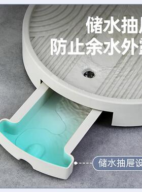 花盆托盘带轮移动底座接水花盘底花架垫底塑料花盒滚轮万向轮圆盘
