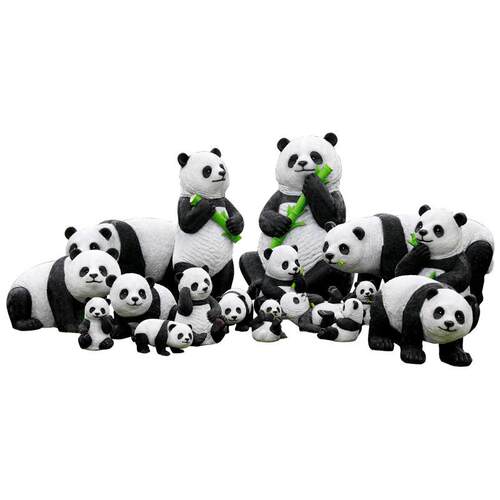 仿真熊猫摆件户外玻璃钢动物雕塑园林景观公园小区庭院房地产美陈 - 图3