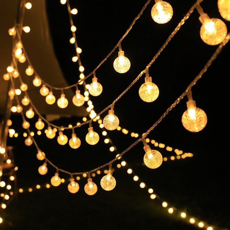 LED彩灯灯串摆摊星星圆球灯INS露营天幕灯光气氛灯户外夜市装饰灯 - 图1