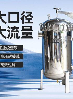 304不锈钢精密保安过滤器水处理前置工业自来水井水PP棉滤芯渗透