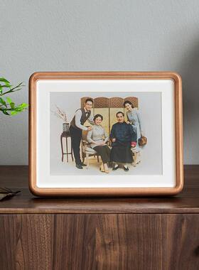 6寸相框摆台实木相簿相框定制画 画框全家福挂墙8寸10做成婚纱照