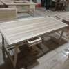 White tea table and chair combination, simple Chinese style antique solid wood tea table and tea set set, table and tea table