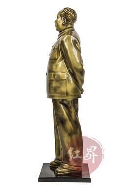 大型毛主席摆像餐厅酒店单位室内雕塑铜像多款式全身像毛泽东摆件