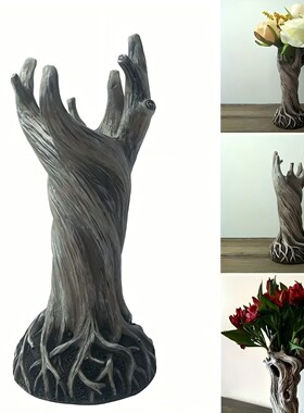 跨热销树创妖花瓶摆件意个性VZT室内家厅居玄关境壁炉客厅餐桌面