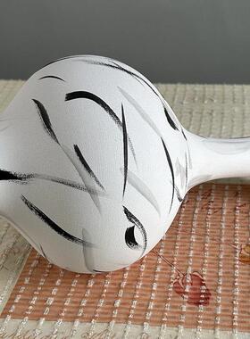 景德镇手瓷工器创白色陶瓷MZH花瓶现代约客厅简餐桌插花摆件意装