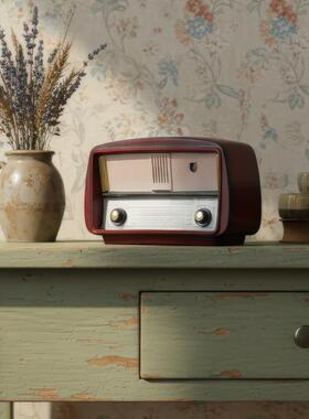 ZAKKA杂货 家居装饰品 复古做旧工艺摆件 老式收音机