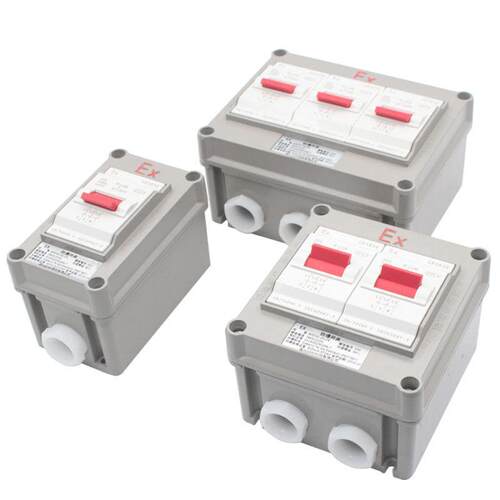 三相防爆开关20A220V380V防爆防水防尘BPZ30-20/2K3K防爆断路器 - 图0