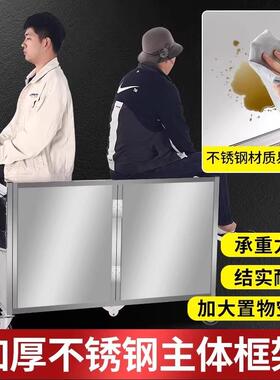 折叠餐车不锈钢地摊小吃车摆摊手推车夜市架子移动货架多功能餐车