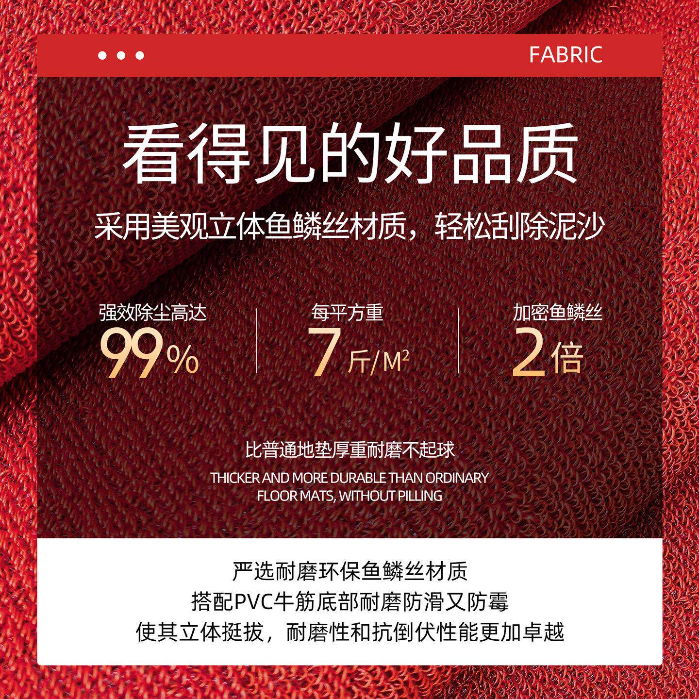 Fish scale silk long outdoor stair step mat shop office building steps non-slip mat shop door commercial carpet